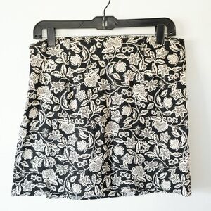 MNG Floral Black and White Skirt